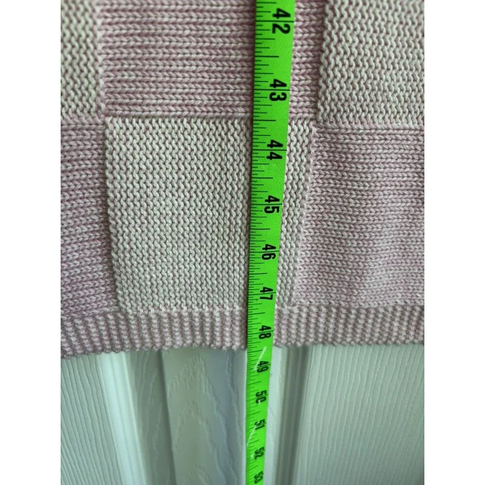 Alashan Cotton Cashmere Blend Charlie Knit Baby Blanket Bermuda Pink Checked